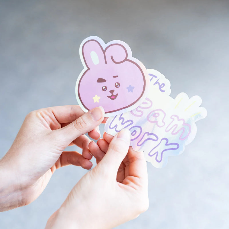 BT21 The Journey Cooky Vinyl Stickers Pack of 2 side angle