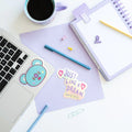 BT21 The Journey Koya Vinyl Stickers Pack of 2 design detail