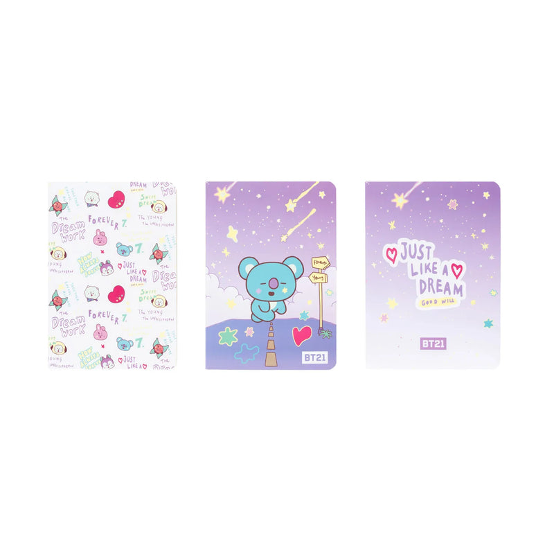 BT21 The Journey Koya Pack of 3 A6 Soft Cover Notebooks alternate view