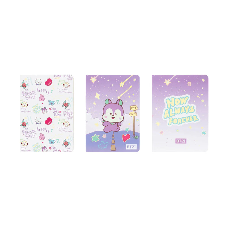 BT21 The Journey Mang Pack of 3 A6 Soft Cover Notebooks alternate view