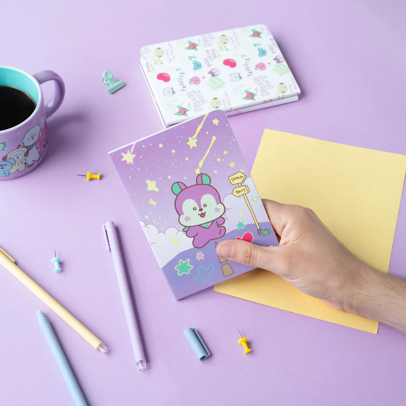 BT21 The Journey Mang Pack of 3 A6 Soft Cover Notebooks close up detail