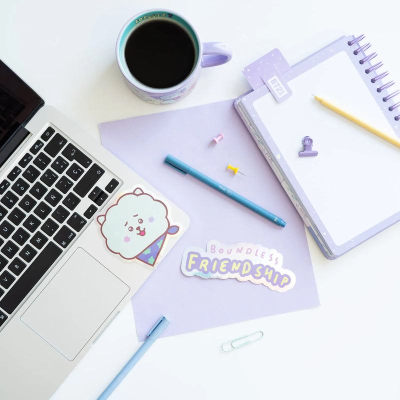 BT21 The Journey RJ Die Cut Vinyl Stickers Pack of 2 design detail