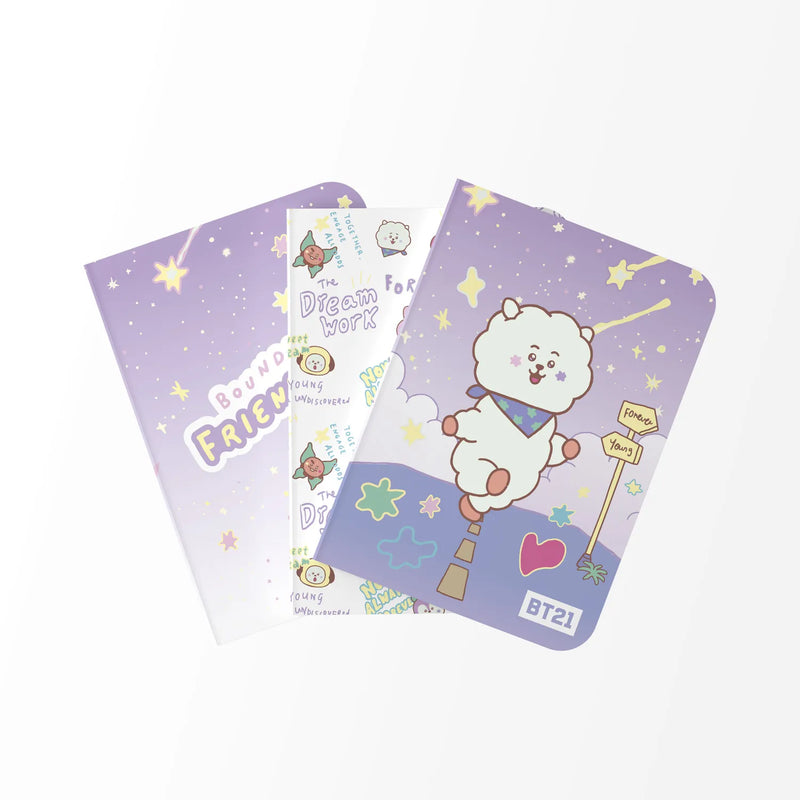 BT21 The Journey RJ Pack of 3 A6 Soft Cover Notebooks