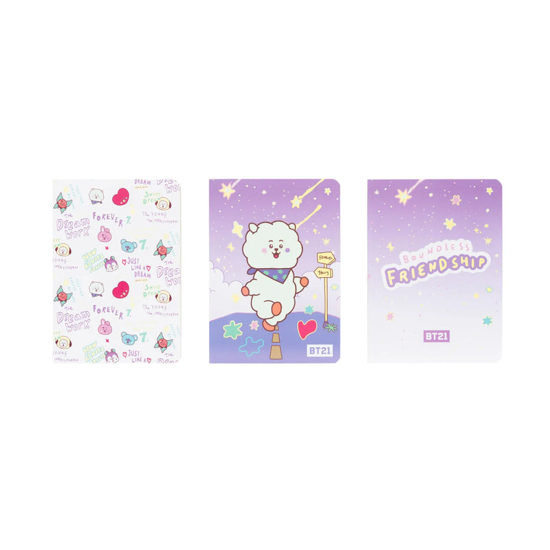 BT21 The Journey RJ Pack of 3 A6 Soft Cover Notebooks alternate view