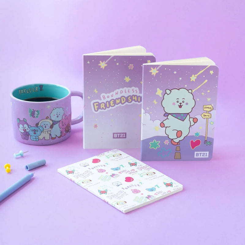 BT21 The Journey RJ Pack of 3 A6 Soft Cover Notebooks design detail