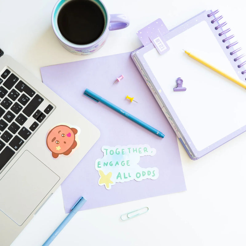 BT21 The Journey Shooky Vinyl Stickers Pack of 2 design detail