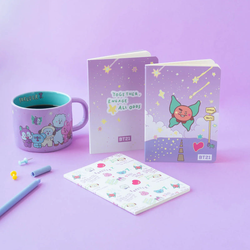 BT21 The Journey Shooky Pack of 3 A6 Soft Cover Notebooks design detail