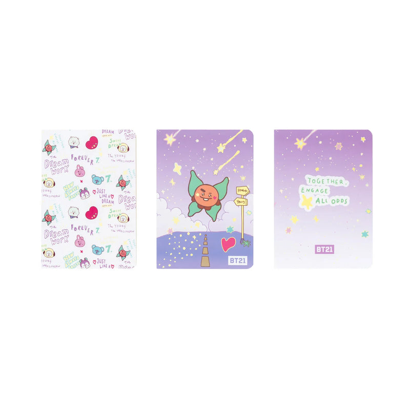BT21 The Journey Shooky Pack of 3 A6 Soft Cover Notebooks alternate view