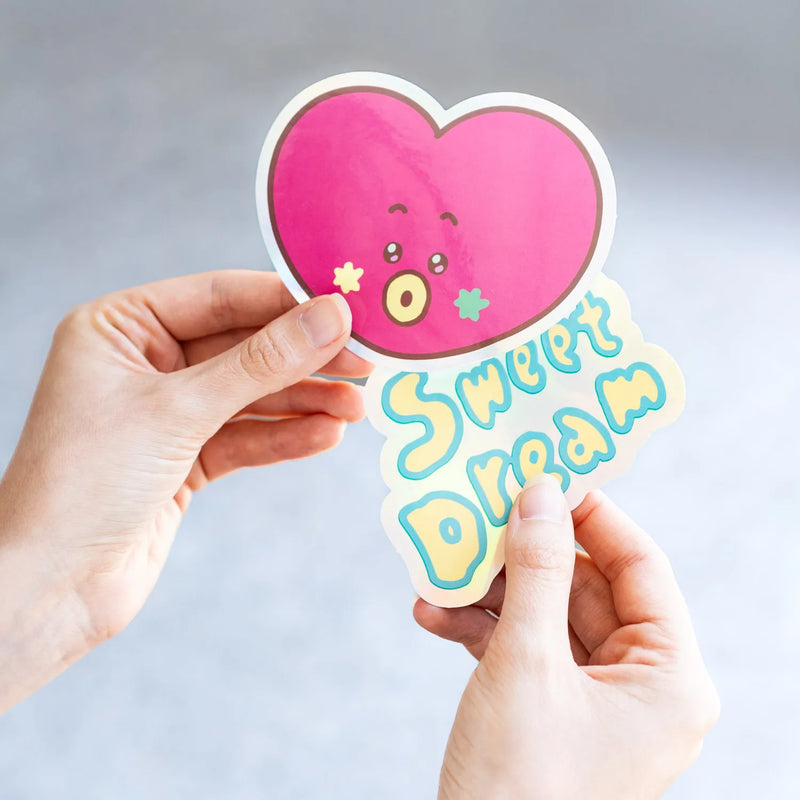 BT21 The Journey Tata Vinyl Stickers Pack of 2 side angle