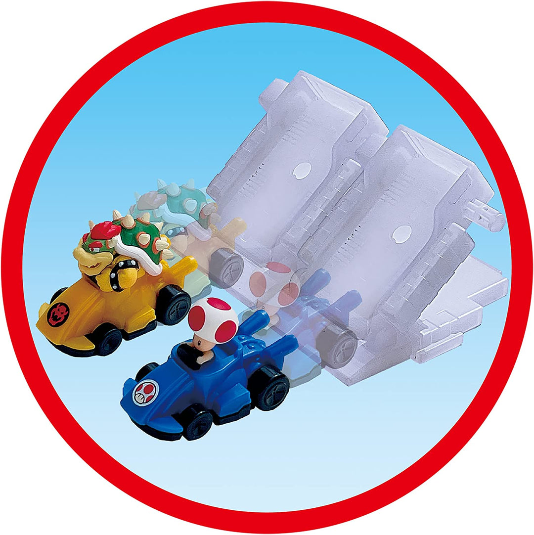 Mario Kart Mario Kart Racing Deluxe tabletop action racing game Bowser and Toad Figure Set