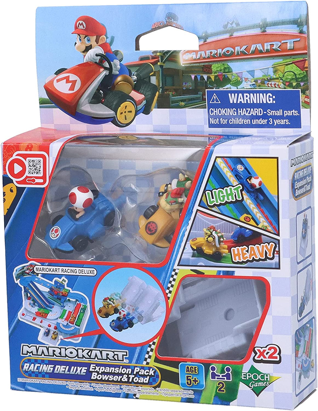Mario Kart Mario Kart Racing Deluxe tabletop action racing game Bowser and Toad Figure Set
