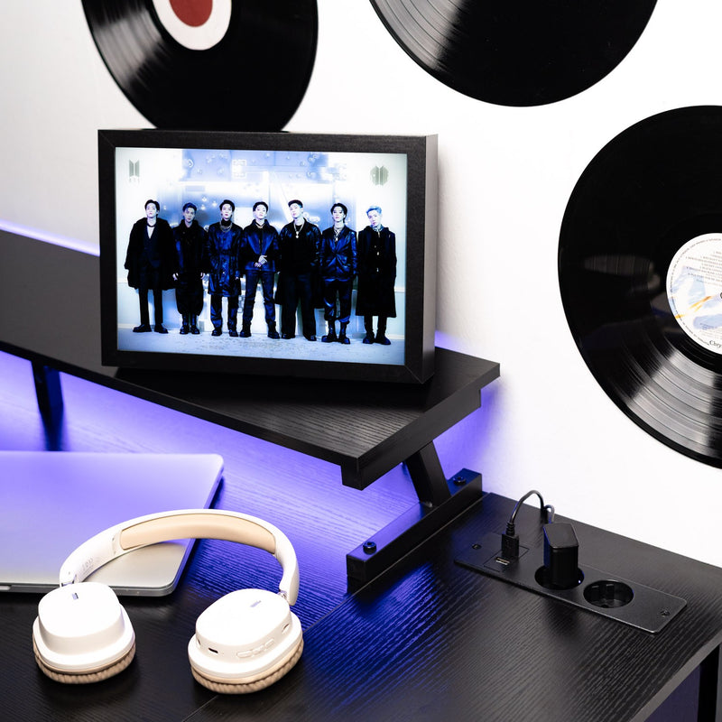 BTS Colour Changing LED Framed Print 20 x 28 cm packaging view