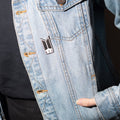 BTS Logo Pin side angle