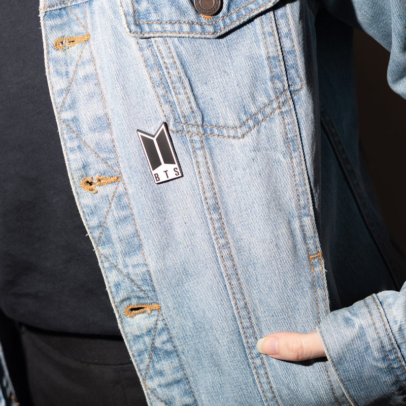 BTS Logo Pin side angle
