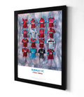 Burnley FC Shirts - A2 Signed Limited Edition Prints, side angle