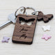 Personalised Butterfly Walnut Keyring