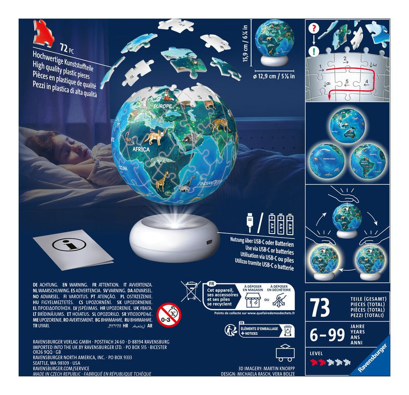 Earth at Night 3D Puzzle Night Light - Image
