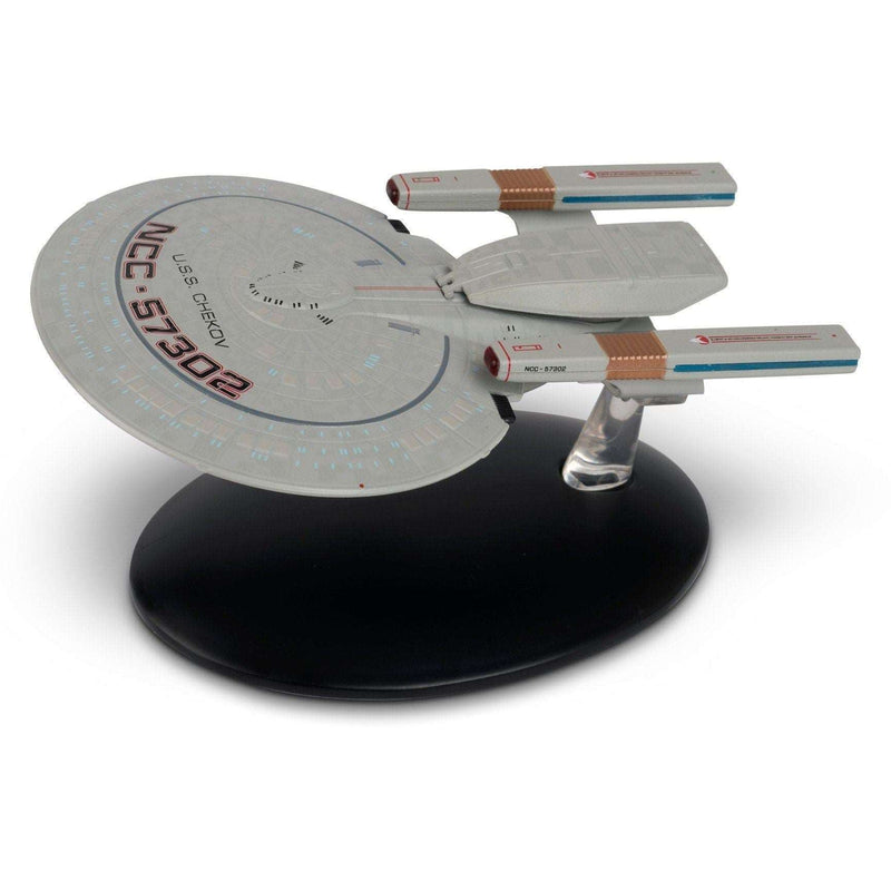 U.S.S. Chekov Springfield Class Model Die-Cast Ship (Eaglemoss / Star Trek), rear view