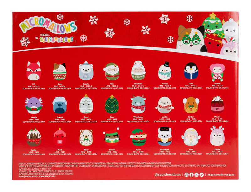 Squishmallows Micromallows 24 Piece Advent Calendar