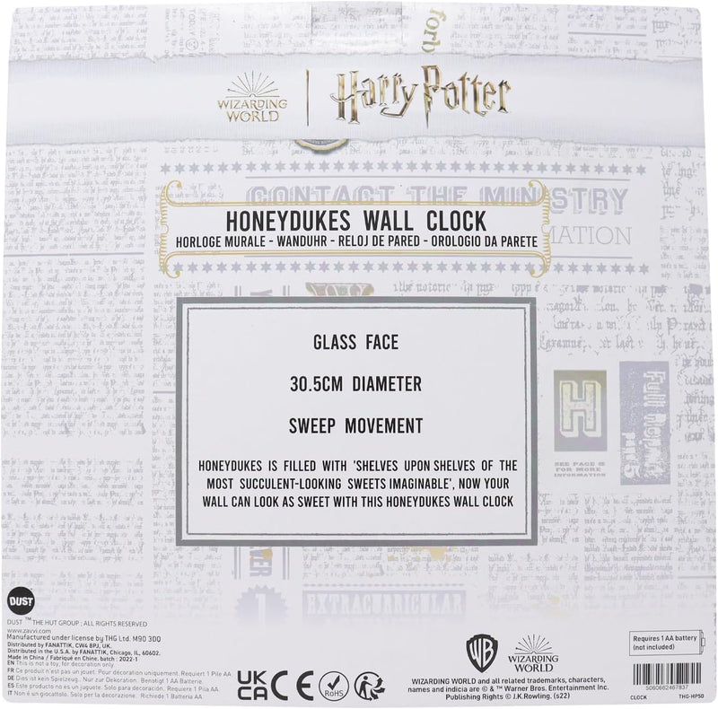 ZZ Wall Clock Harry Potter Honeydukes