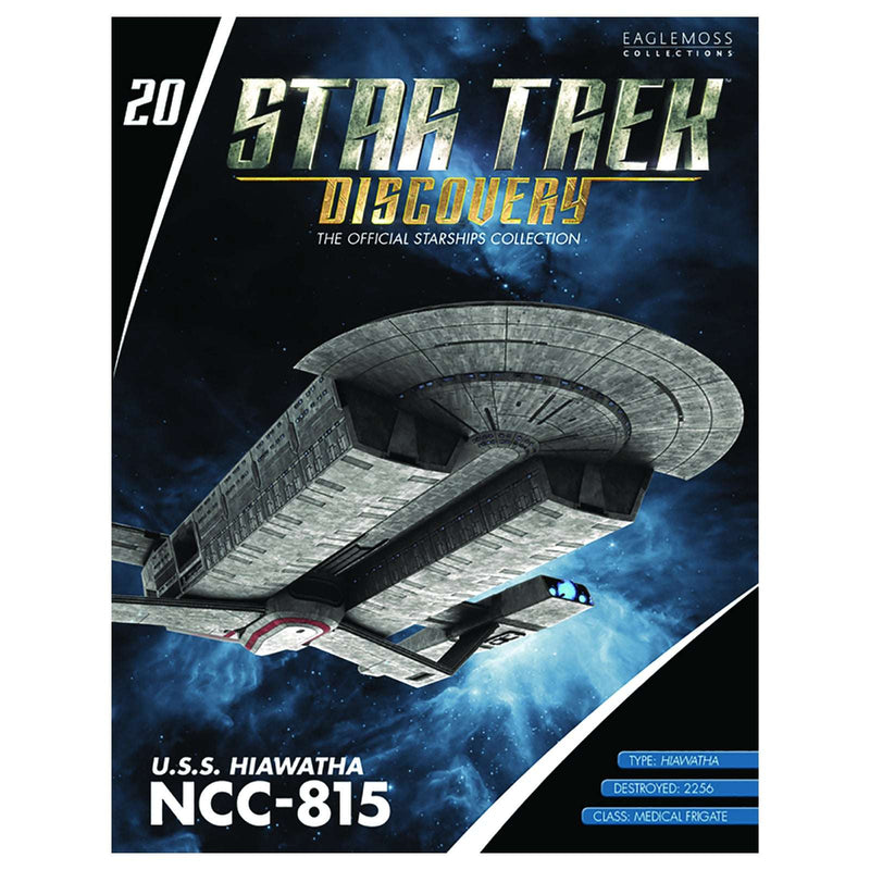 U.S.S. Hiawatha NCC-815 Discovery Ships Model Diecast Ship (Eaglemoss / Star Trek), in display