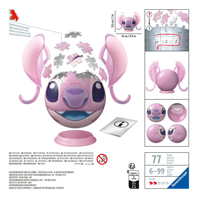 Angel with Ears 72 Piece 3D Puzzle Ball