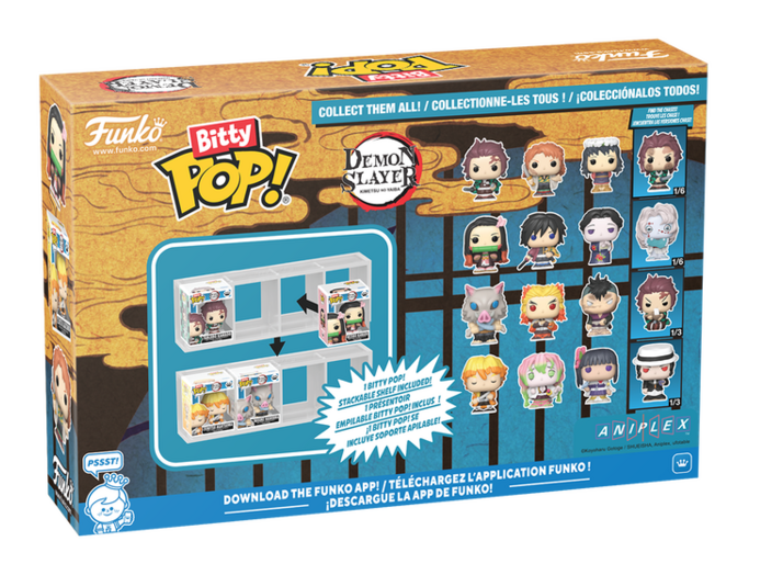 Bitty Pop! - Demon Slayer - Tanjiro 4 Pack, side angle