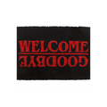 Black Welcome Goodbye Doormat