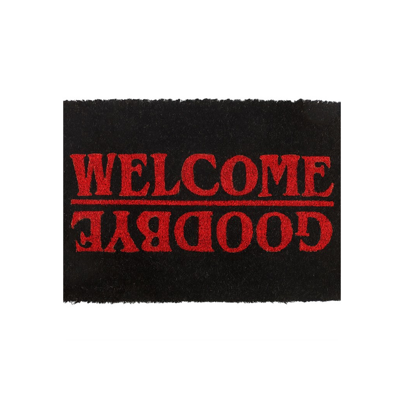 Black Welcome Goodbye Doormat