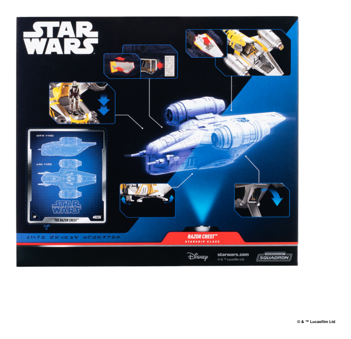 Star Wars Micro Galaxy Squadron - 8 The Razor Crest, side angle