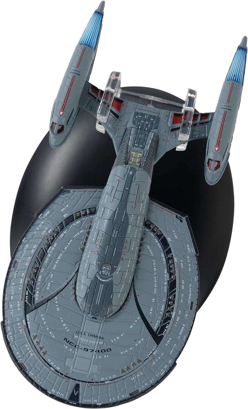 U.S.S. Chimera NCC-97400 Chimera-class Heavy Destroyer STO Diecast Model Ship (Eaglemoss / Star Trek), rear view