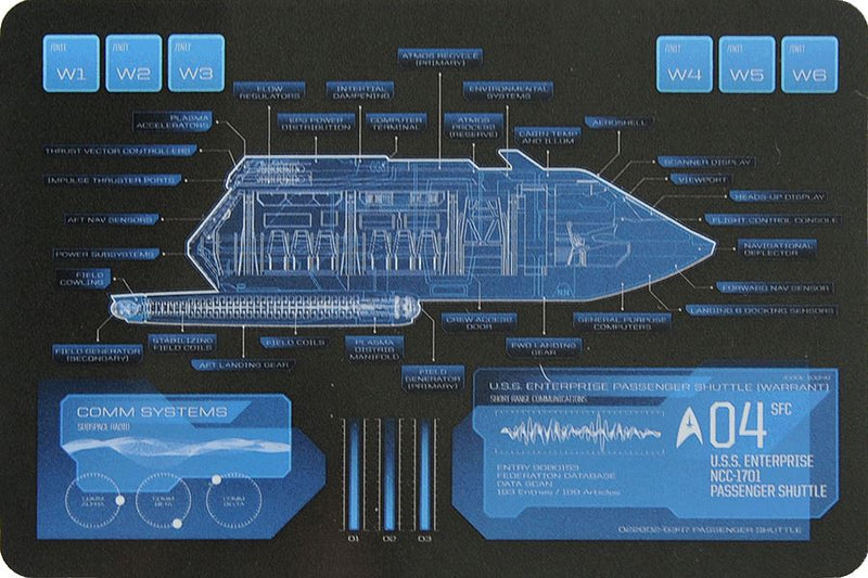 U.S.S. Enterprise Takayama-Type Shuttle - 4 Warrant Model Diecast Shuttlecraft Ship (Eaglemoss / Star Trek), side angle