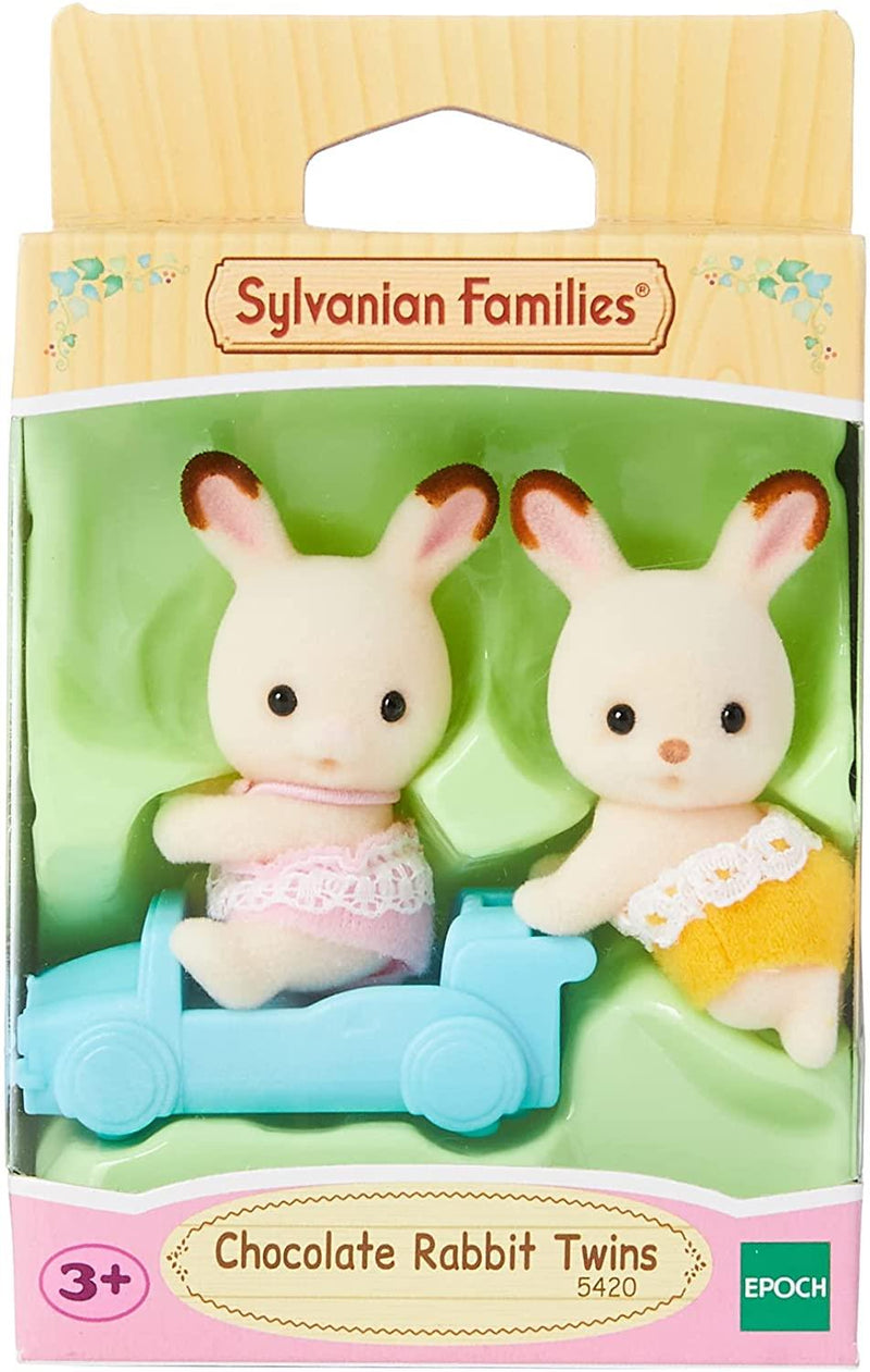 Sylvanian Families Chocolate Rabbit Twins Toy Playset for Age 3 and Up collectible from Curious Minds