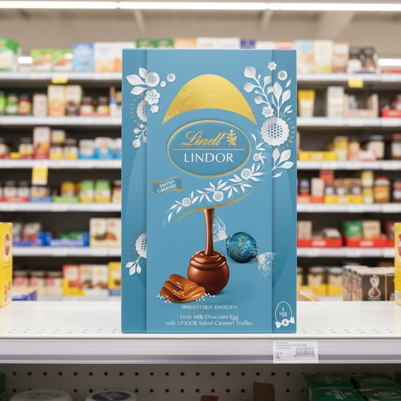 4 x Lindt Easter Egg Lindor Salted Caramel Truffles - 260GM