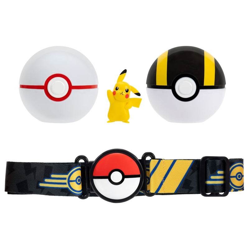 Pokemon Clip 'n Go Pikachu Poke Ball Belt Set W21