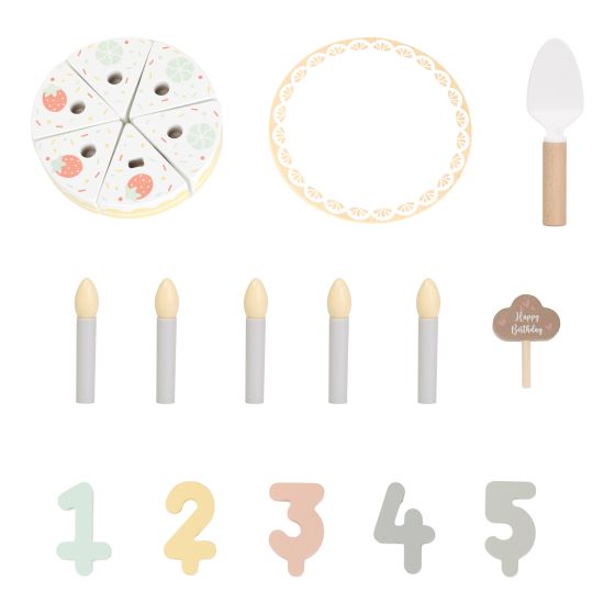 Wooden Birthday Cake Set
