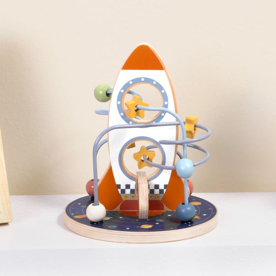 Wooden Rocket Beads Maze