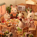 Sylvanian Families Chocolate Rabbit Family Toy Playset for Ages 3 & Up, packaging shot