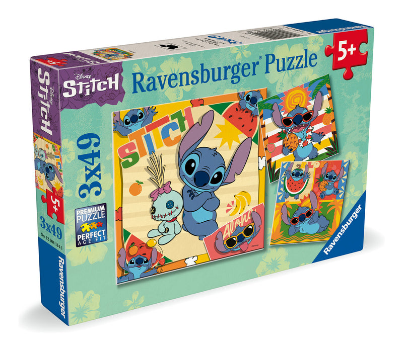 Disney Stitch 3x 49 Piece Jigsaw Puzzles