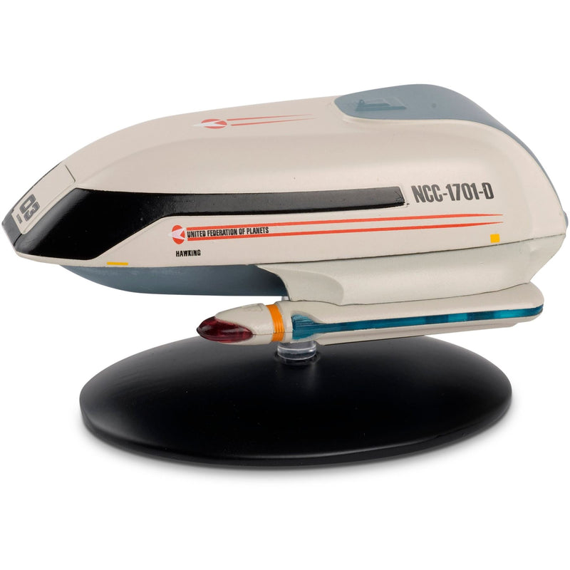 Shuttlecraft Set 2 (Executive Shuttle, Pod 1, 03 Hawking & 02 Aldrin) Model Die Cast Ships STDC705 (Eaglemoss / St, rear view