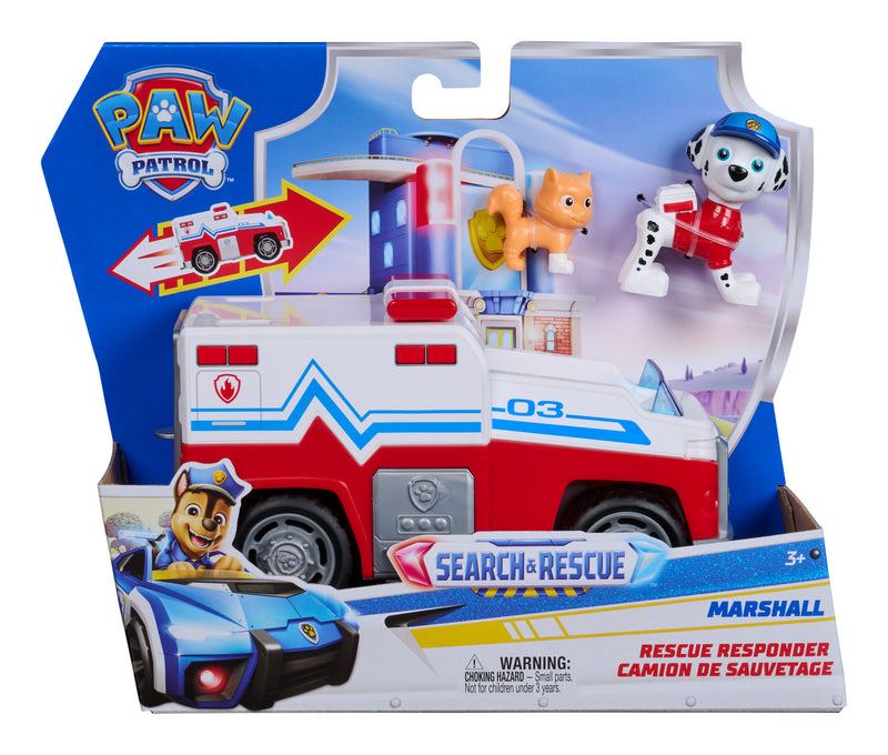 Paw Patrol Search & Rescue Marshall Rescue Responder Vehicle with 2 Figures