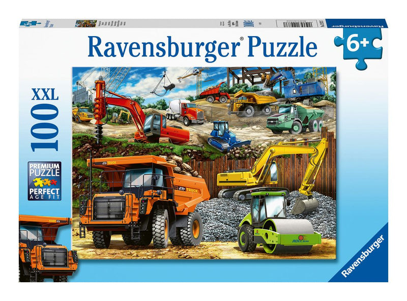 Construction Vehicles XXL 100 Piece Jigsaw Puzzle - Image