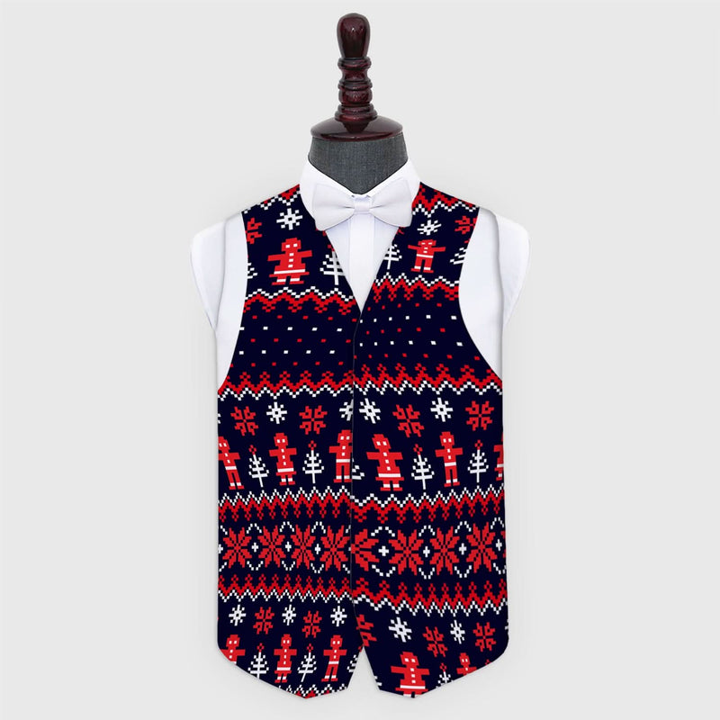 Christmas Food Xmas Jumper - Novelty Costume Fancy Dress Waistcoat ( 4 sizes available ), close-up detail