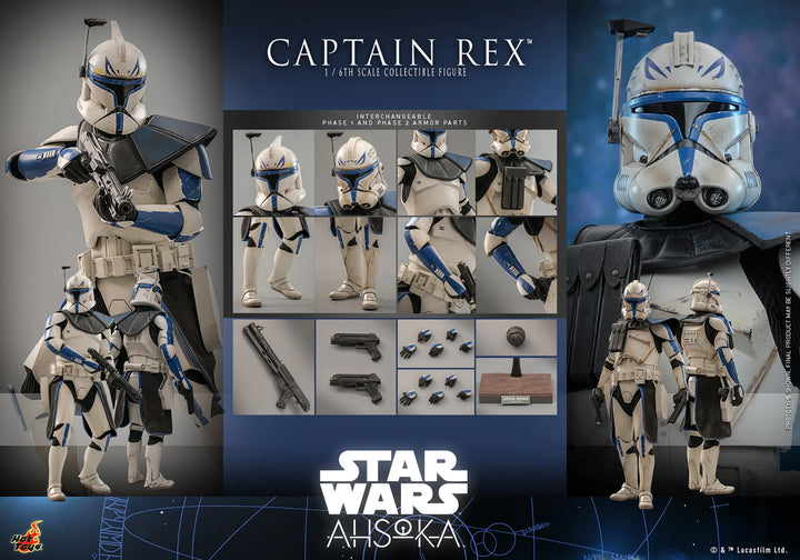 Hot Toys Star Wars Ahsoka Series Captain Rex 1/6th Scale Figure