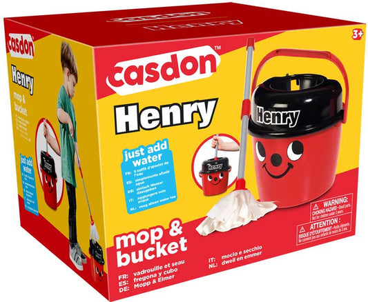 CASDON HENRY MOP AND BUCKET Fun Cleaning Role Play Toy for Kids (Ages 3+) collectible from U&C Solutions Ltd