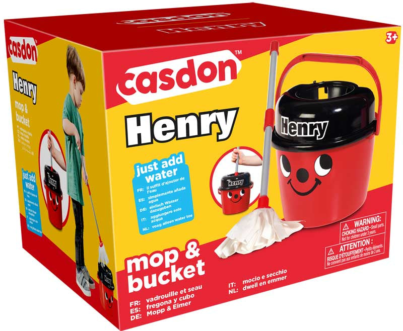 CASDON HENRY MOP AND BUCKET Fun Cleaning Role Play Toy for Kids (Ages 3+) collectible from U&C Solutions Ltd