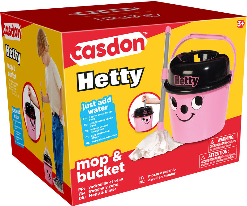 Casdon Hetty Mop & Bucket – Fun Cleaning Role Play Toy for Kids (Ages 3+) collectible from U&C Solutions Ltd