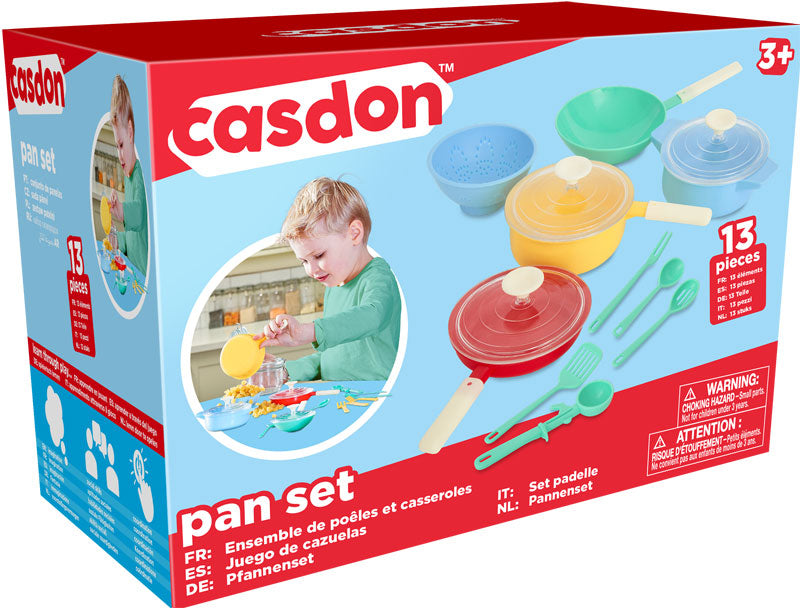 Casdon Pan Set – Pastel Toy Kitchen Cookware for Pretend Play (Ages 3+) collectible from U&C Solutions Ltd