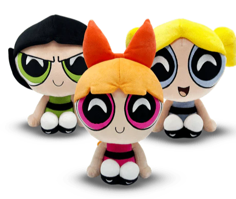 Youtooz Powerpuff Girls Buttercup, Bubbles & Blossom  9" Plush Bundle