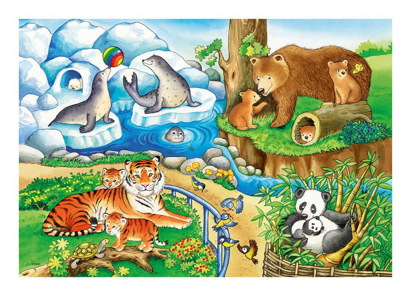 Time at the Zoo 2x 12 Piece Jigsaw Puzzle - Image